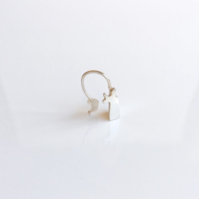 バオバブのシルバーピアスバオバブ