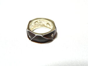シルバーと漆のリング