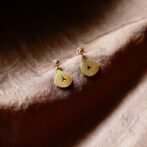 イチジクモチーフの真鍮ピアス