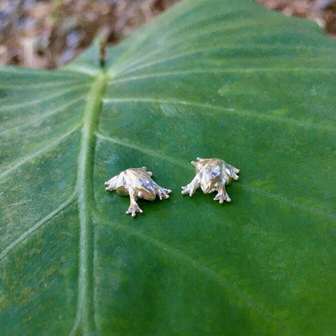 アマガエルのシルバーピアス