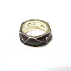 漆とシルバーのリング