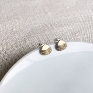 【受注制作】Chestnut （栗ピアス・真鍮製）