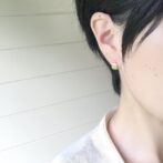 栗モチーフの真鍮ピアス