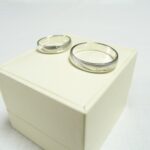 サンライズ模様のシルバーマリッジリング