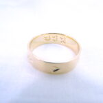 K18YG製ハート模様入りマリッジリング