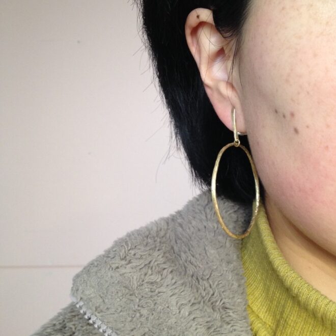 真鍮製フープイヤリング/RENIARA