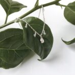 雫とハーキマー水晶のシルバーブレスレット