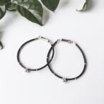 ペアブレス／シルバーとレザーのブレスレット