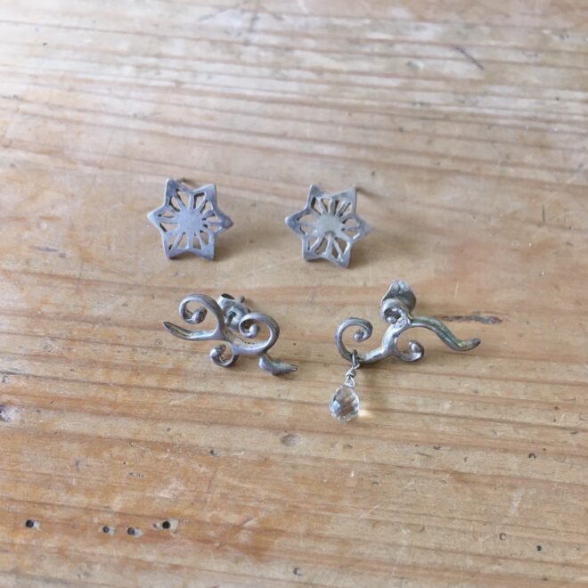 放置して黒く変色してしまったシルバー製のピアス