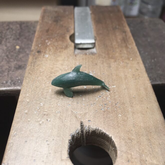 シャチのネックレス制作工程／WAXの状態