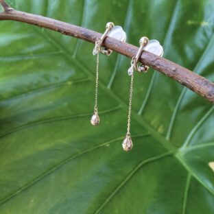 【受注制作】雨上がり ー雫ー（イヤリング・ロング）